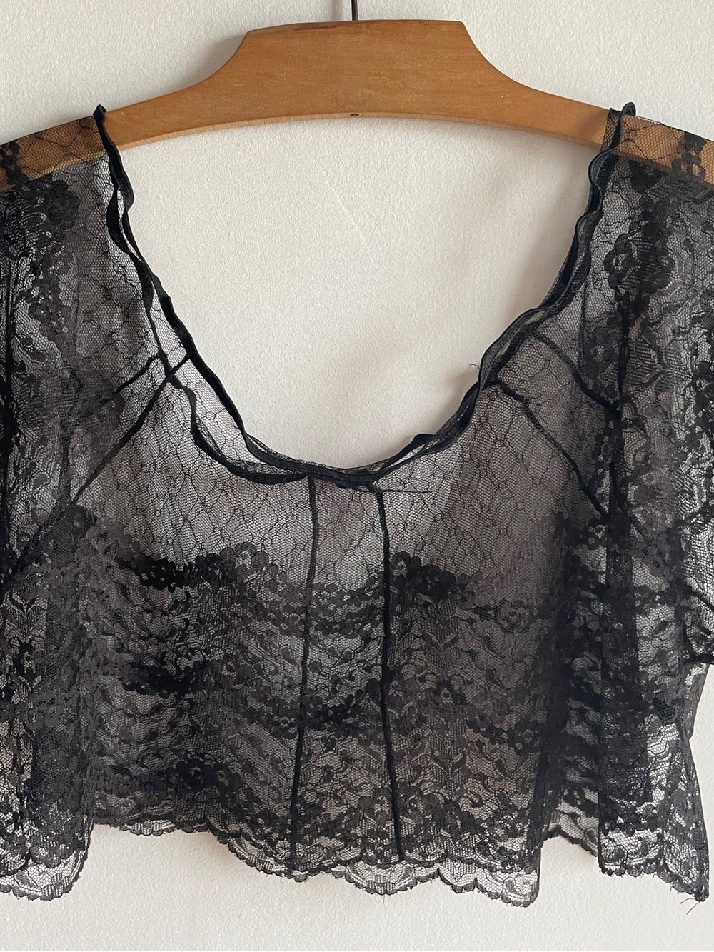 Black Lace Sheer Crop Top - Women Intimates & Sleepwear
